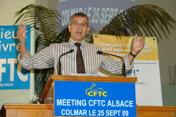 MEETING DE RENTREE CFTC ALSACE SALLE DES CATHERINETTES  COLMAR LE 25 SEPTEMBRE 2009